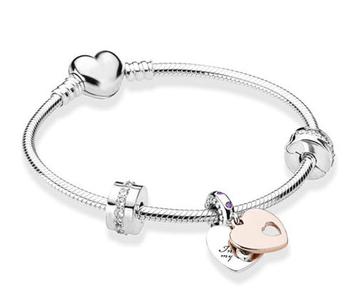 Pandora Style Bracelet for Mom with Charms Included (Set)