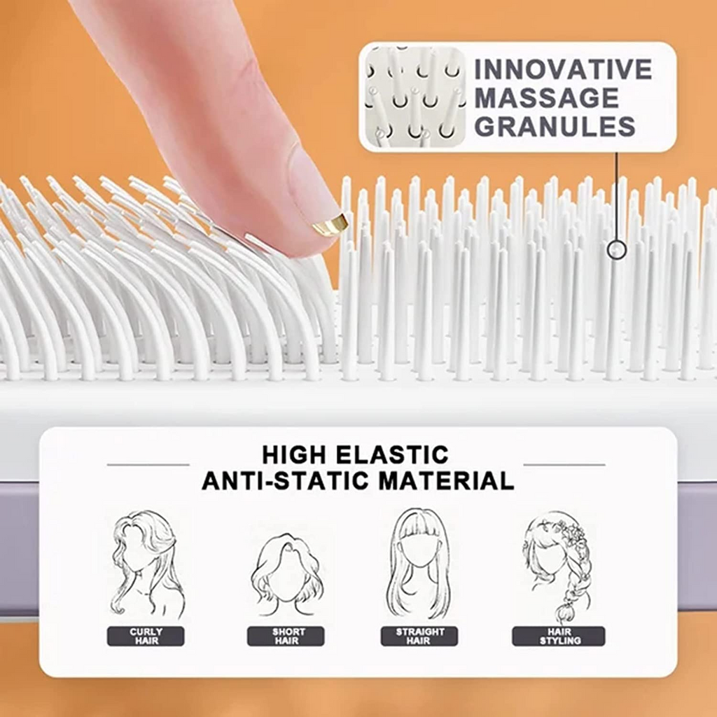 R-C 4-in-1 Self-Cleaning Hair Brush