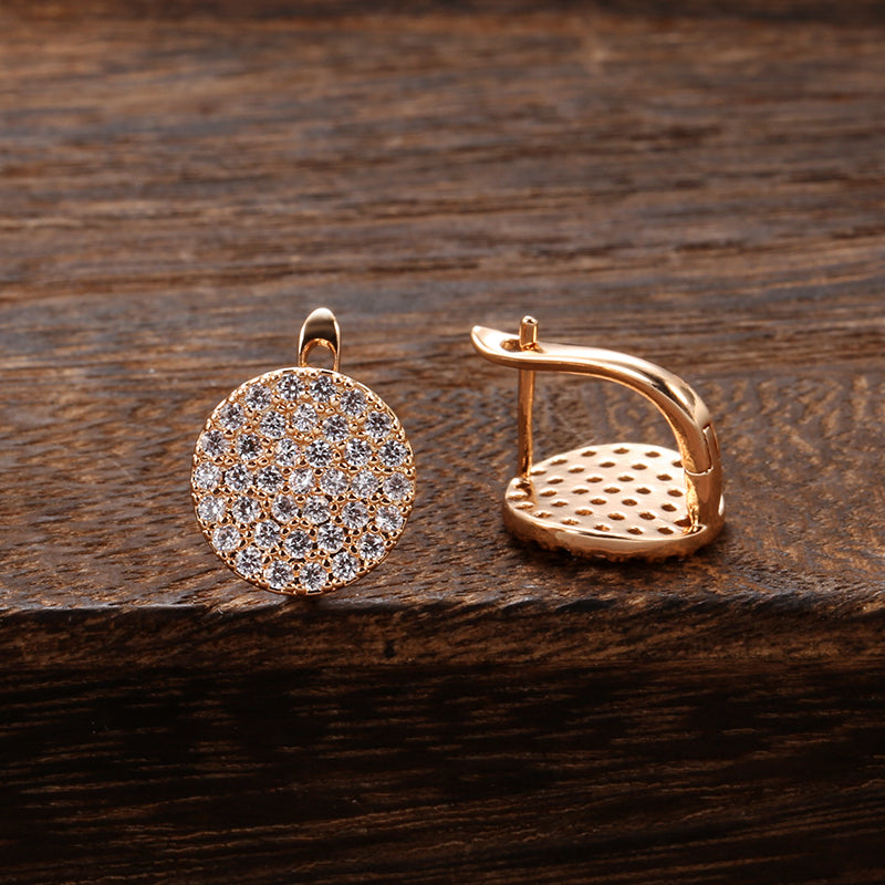 Zircon D Word Buckle Earrings for Women Fashion Trend