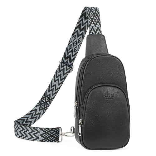 CLUCI Sling Bag for Women Crossbody Bags for Women Cross Body Bag for Woman Small Leather Crossbody Bags for Women Travel Sling Backpack Black