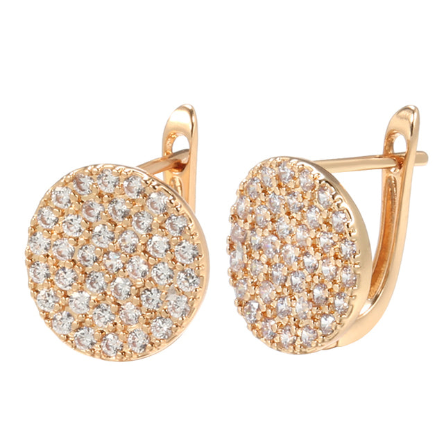Zircon D Word Buckle Earrings for Women Fashion Trend
