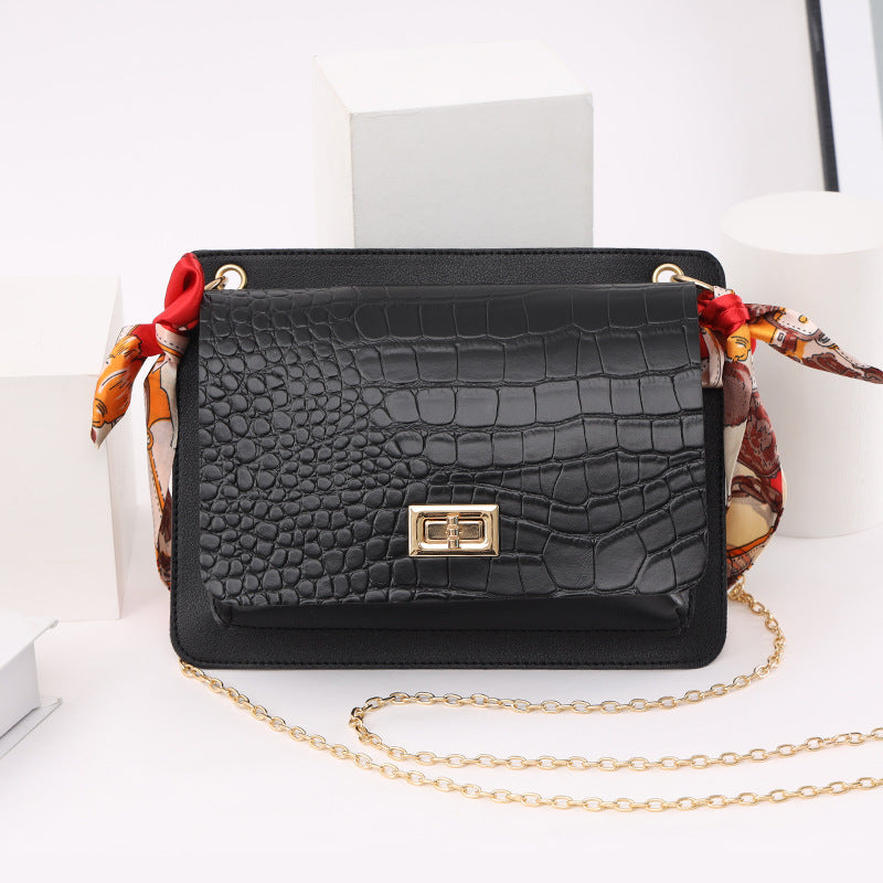 Crocodile Pattern Scarf Bag - Trendy 2020 Crossbody Bag