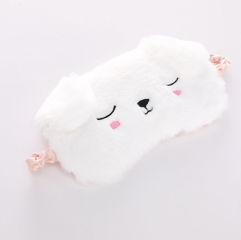 Cute Plush Animal Sleeping Mask for Girls and Women
