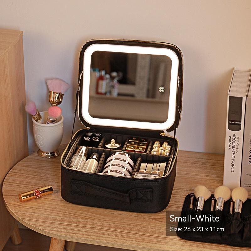 Cosmetic Bag with Mirror and LED Light