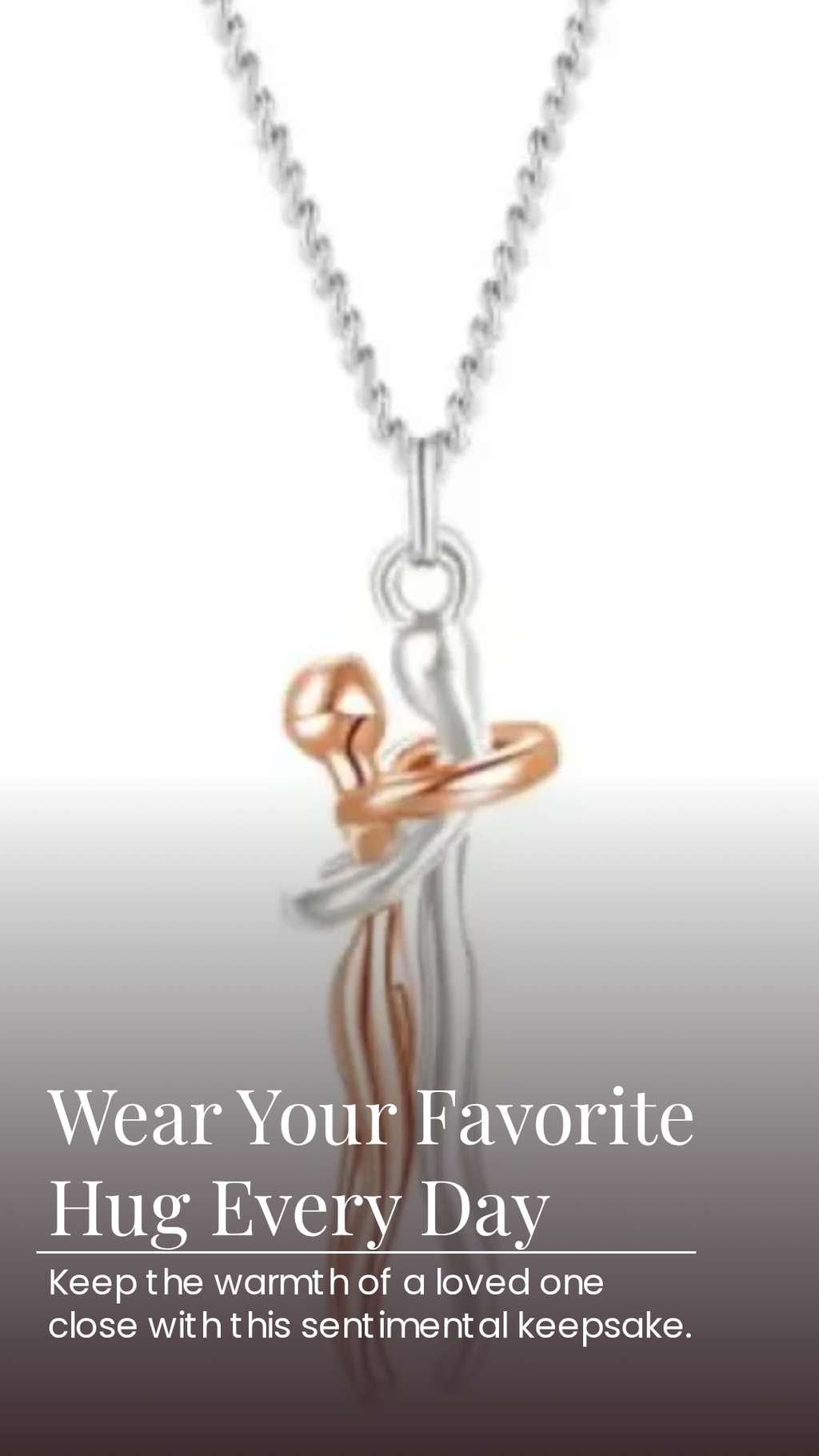 R-C Love Hug Necklace close-up of pendant