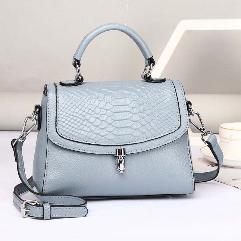 R-C Real Leather Crossbody Shoulder Bag - Top Layer