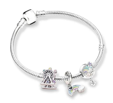 Pandora Style Bracelet for Mom with Charms Included (Set)