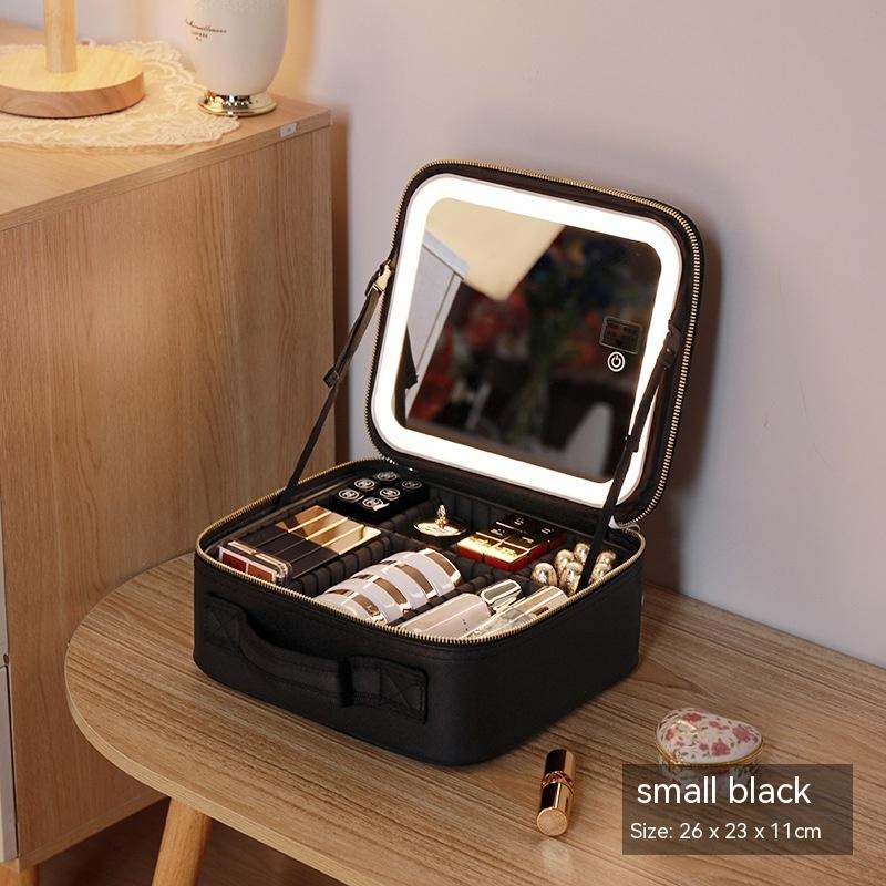 Cosmetic Bag with Mirror and LED Light