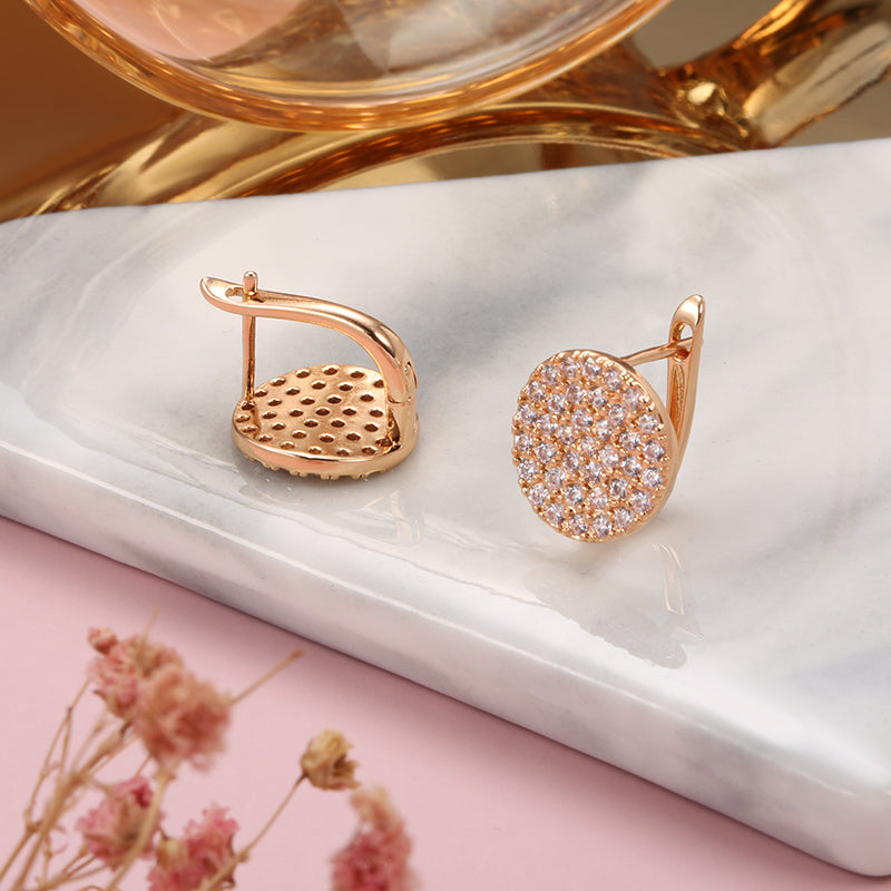 Zircon D Word Buckle Earrings for Women Fashion Trend