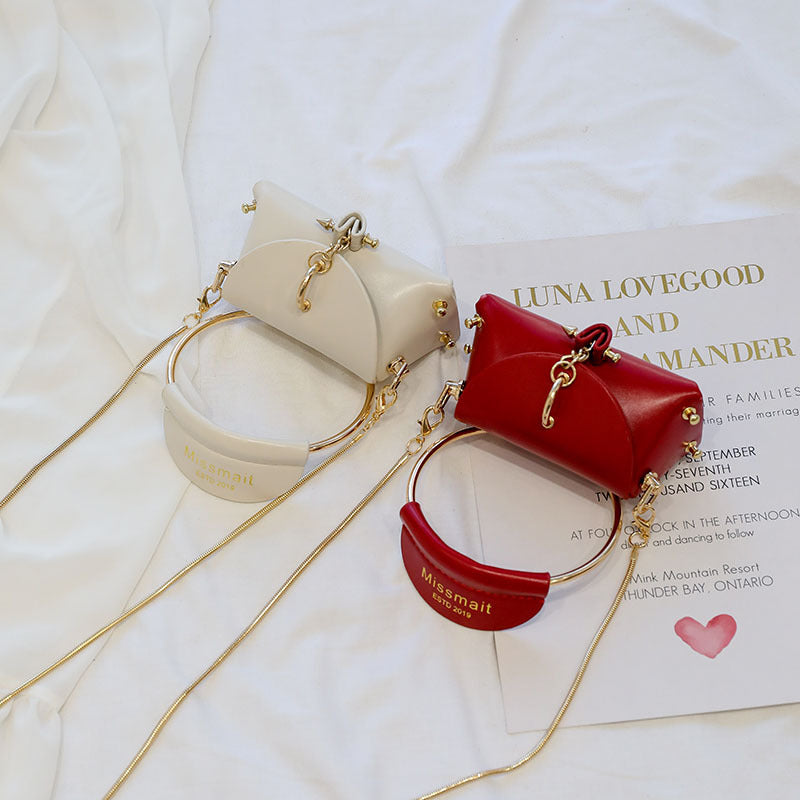 Candy Circle Handbag, Chain Shoulder Bag, Mini Crossbody
