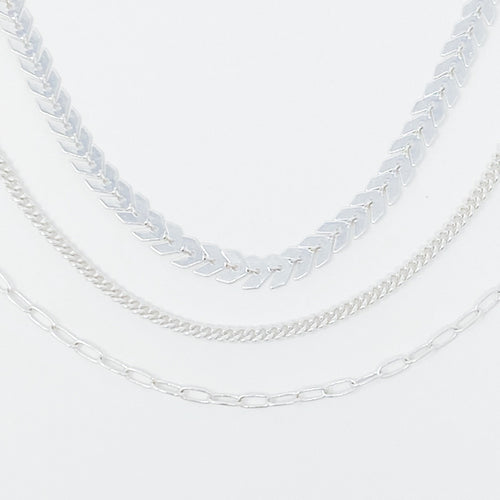 R-C Chevron Chain Anklet, Set of 3.