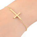 Minimalist Cross Charm Bracelet