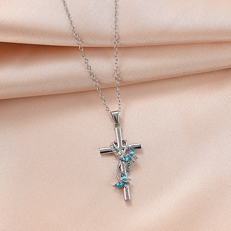 Butterfly Cross Pendant Necklace