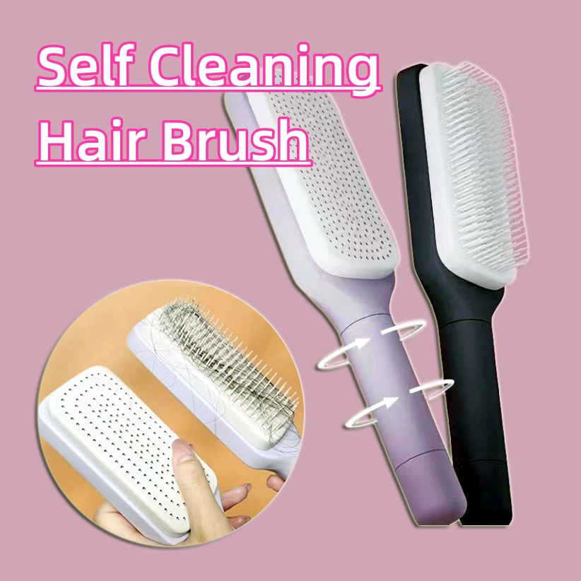 R-C 4-in-1 Self-Cleaning Hair Brush