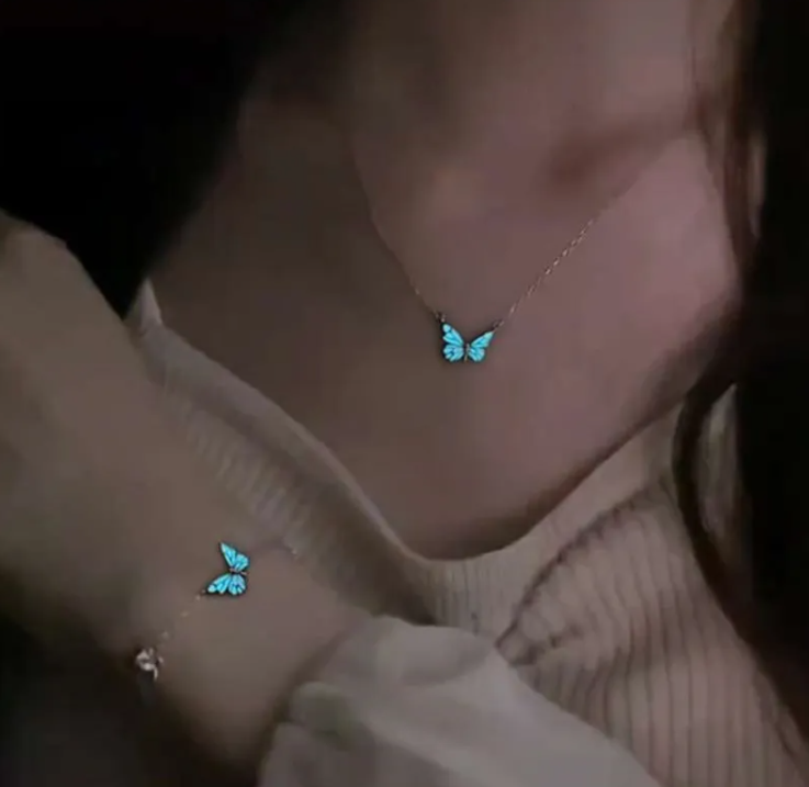 R-C Butterfly Glow Necklace
