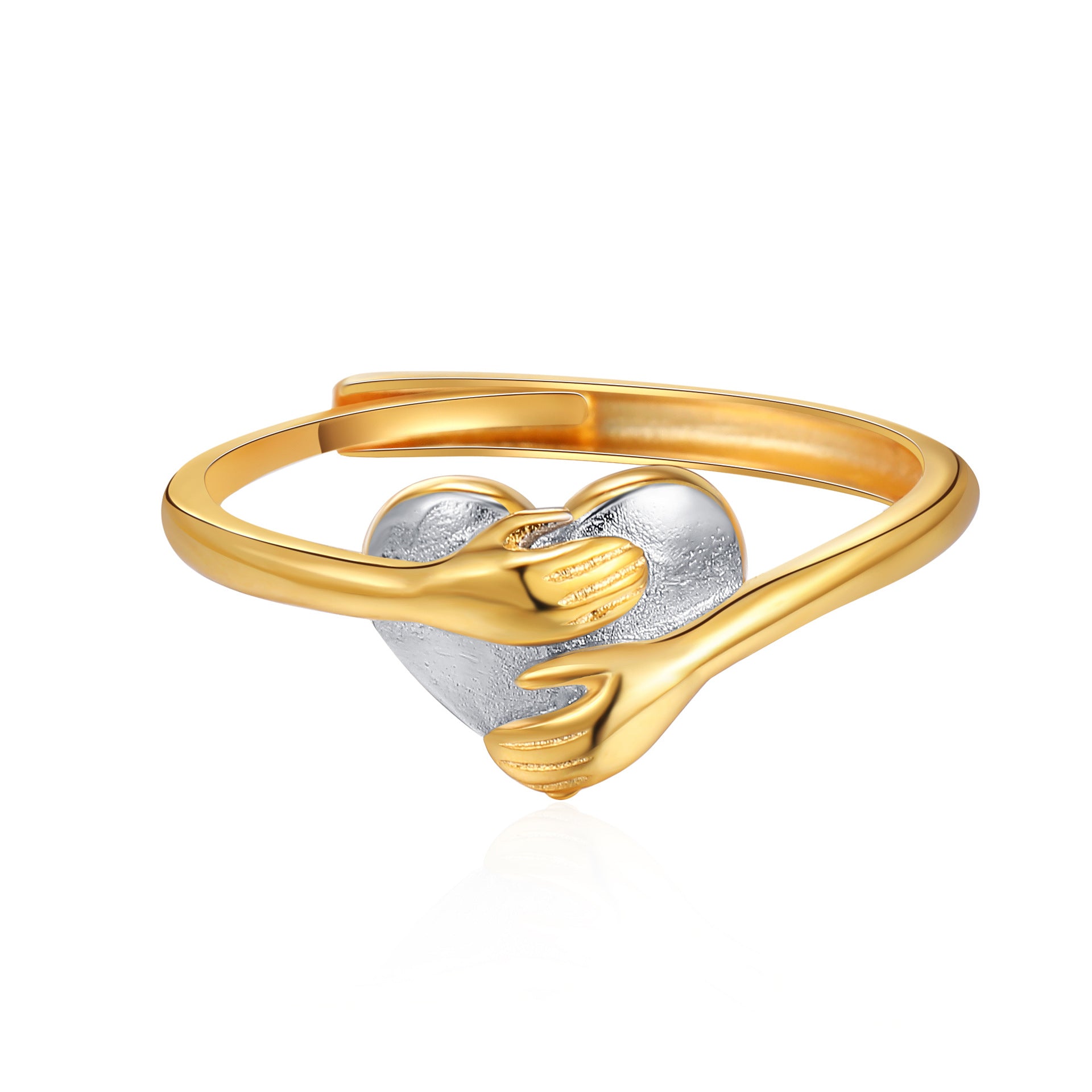 R-C Hug Love Heart-Shaped Ring for Valentine's Day