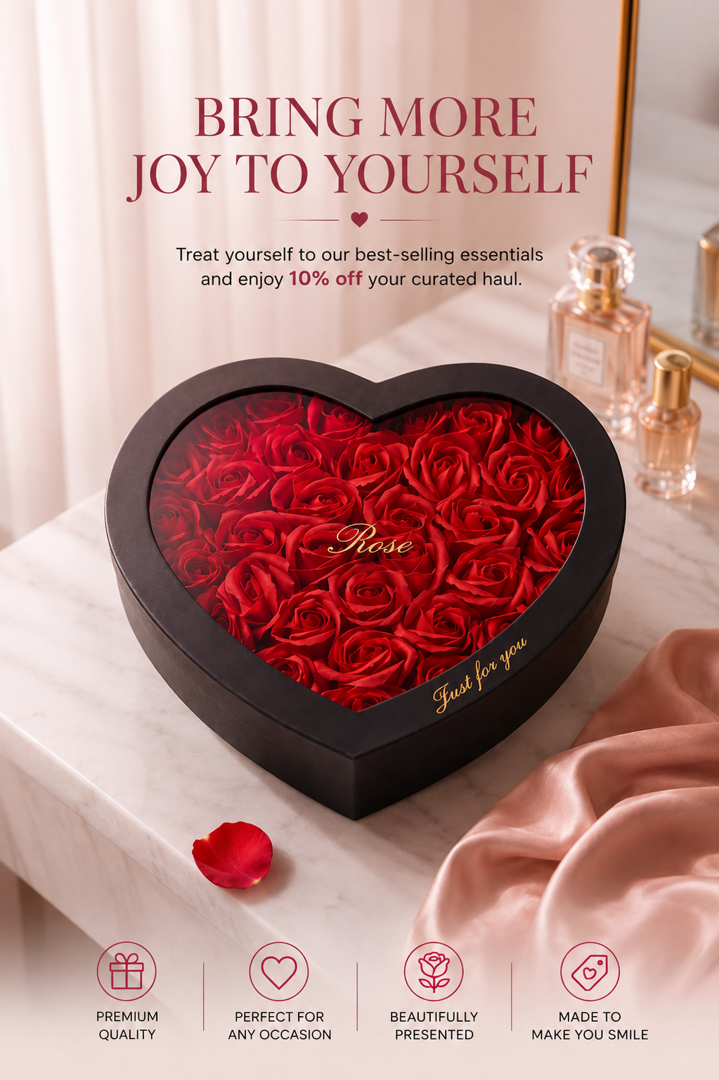 R-C Heart Shaped Boxes for Flowers