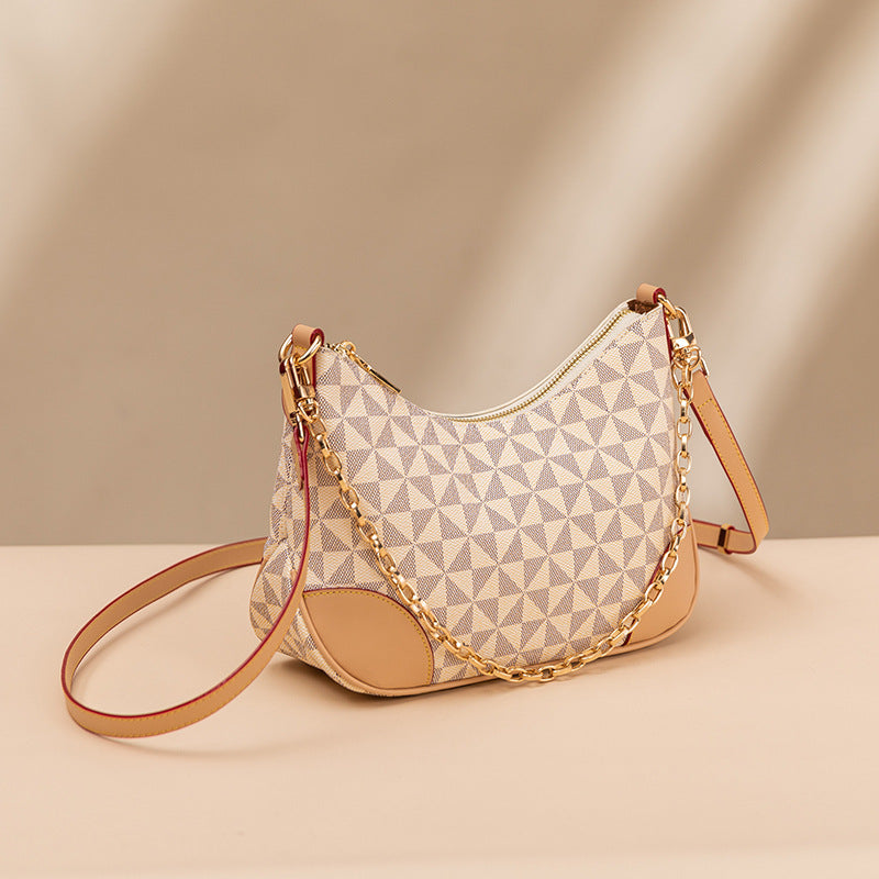 2023 Fashionable Women's Printed Chain Shoulder Bag
