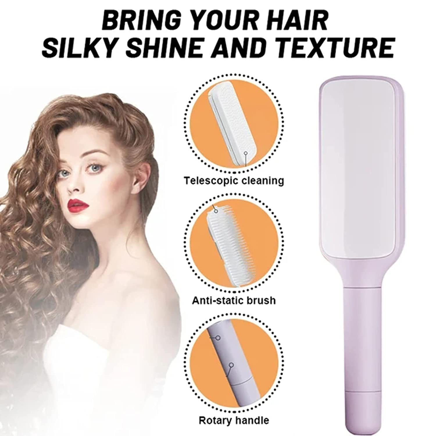R-C 4-in-1 Self-Cleaning Hair Brush