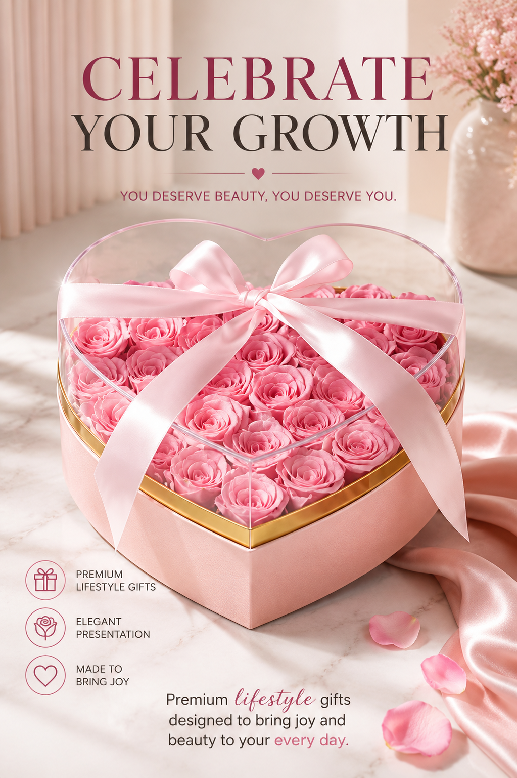 R-C Heart Shaped Boxes for Flowers