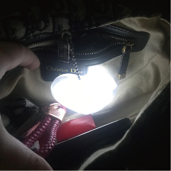 R-C Heart LED Purse Light to put on bag