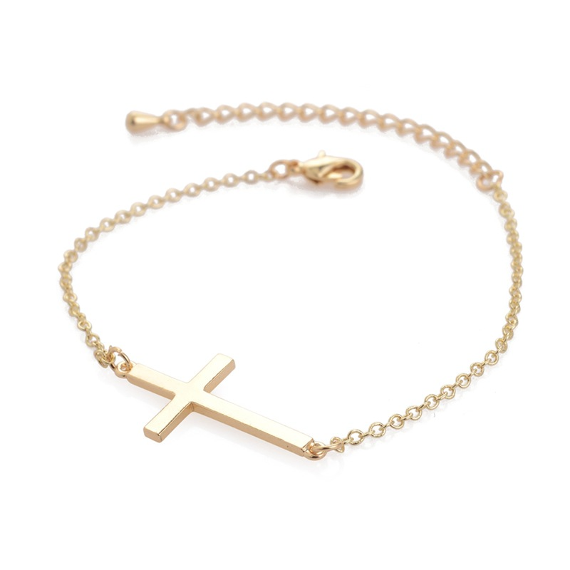 Minimalist Cross Charm Bracelet
