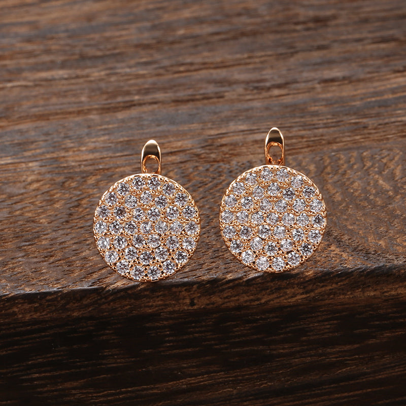 Zircon D Word Buckle Earrings for Women Fashion Trend