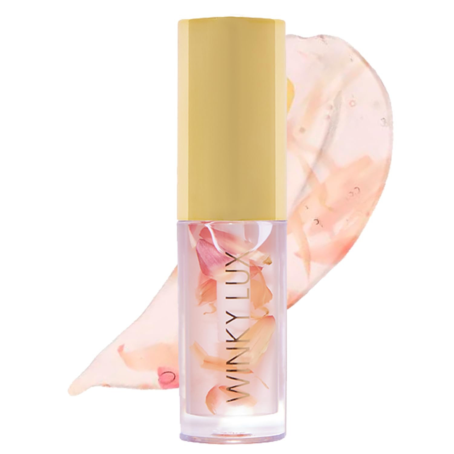Winky Lux Flower Petal Hydrating Lip Oil - Non-Sticky Lip Gloss for Dry & Damaged Lips Enhances Shine - Softening Glow Lip Oil - Vegan Paraben-Free