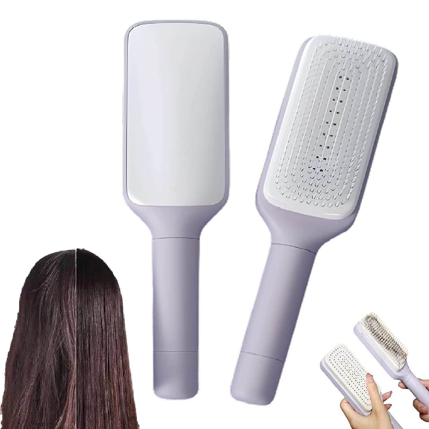 R-C 4-in-1 Self-Cleaning Hair Brush