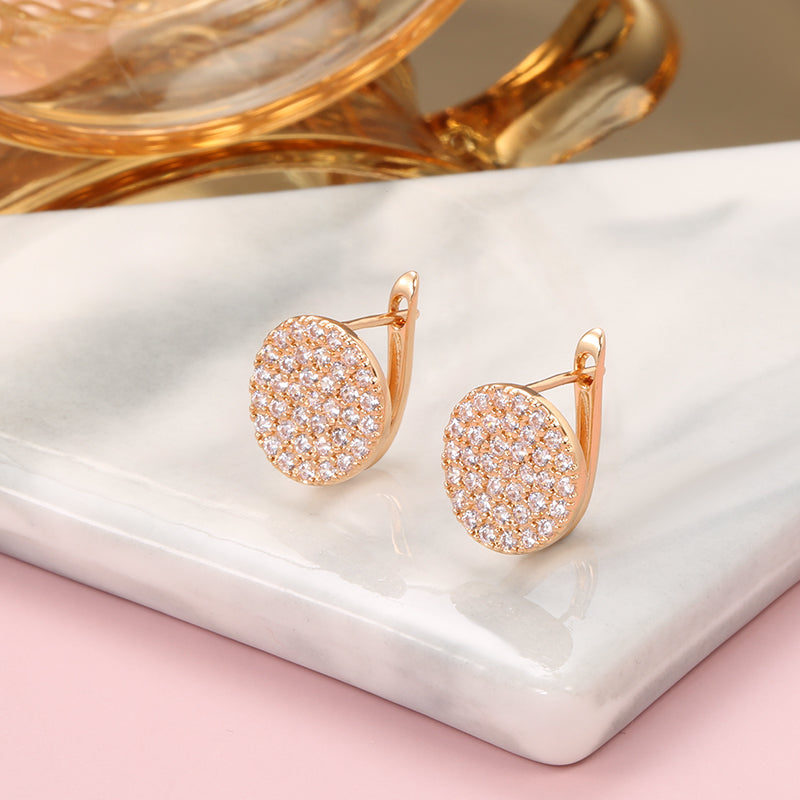 Zircon D Word Buckle Earrings for Women Fashion Trend