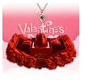 R-C Rose Gift Box Crystal Pendant Necklace