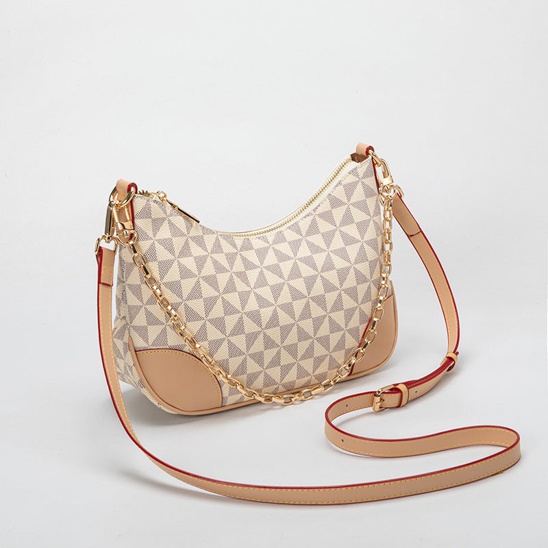 2023 Fashionable Women's Printed Chain Shoulder Bag