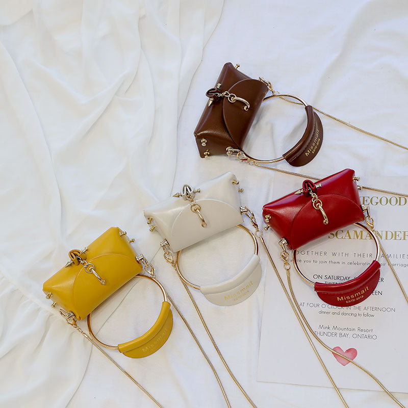 Candy Circle Handbag, Chain Shoulder Bag, Mini Crossbody