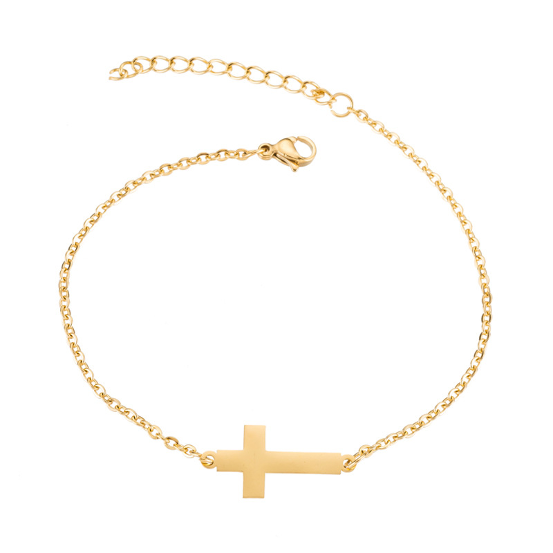 Minimalist Cross Charm Bracelet