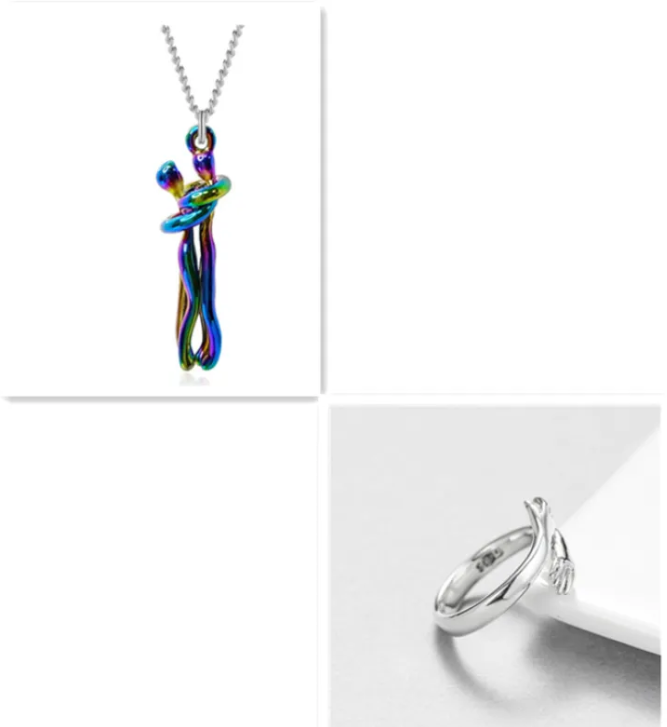 R-C Unisex Love Hug Necklace