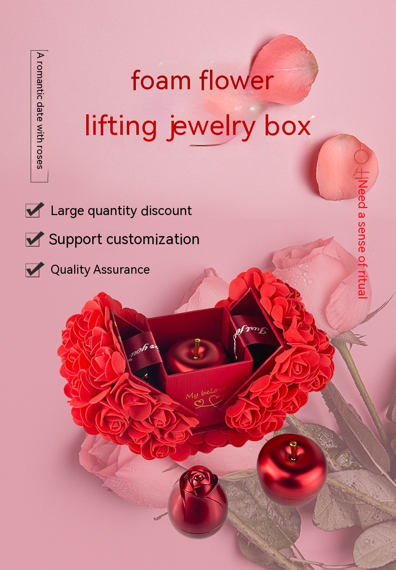 R-C Rose Gift Box Crystal Pendant Necklace