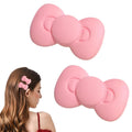 1Set of 2 Pink Bow Hair Clips Pink Bows for Girls ， Bow Hair Barrettes for Women Fashion Bow Hairpin Alligator Clips Bow Hair Clips for Girls and Women Clips and Barrettes