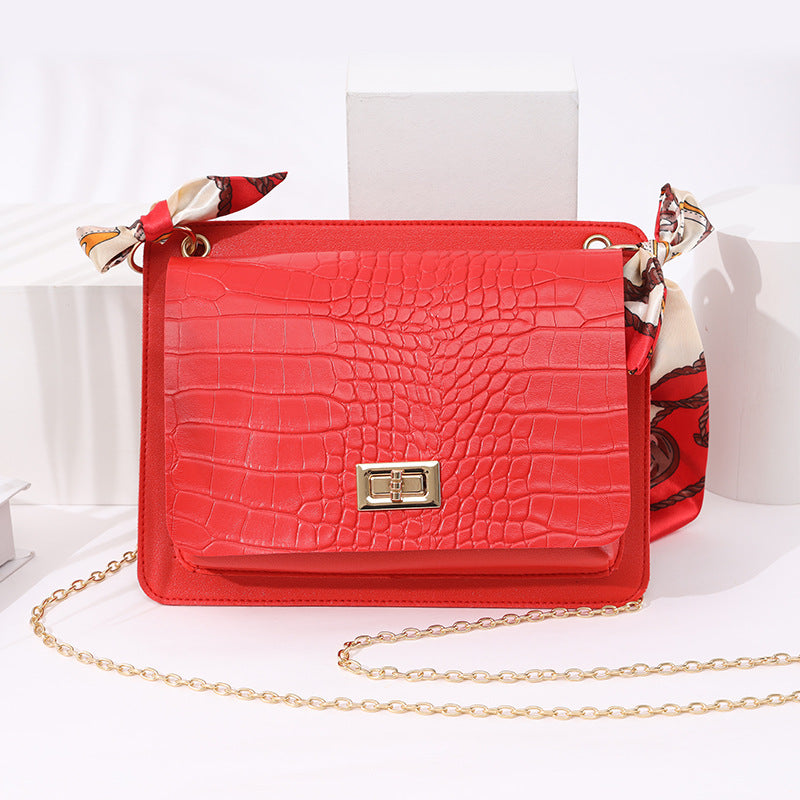 Crocodile Pattern Scarf Bag - Trendy 2020 Crossbody Bag