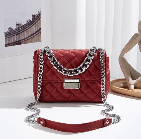 R-C Fashionable Quilted Lambskin Chain Bag for Women