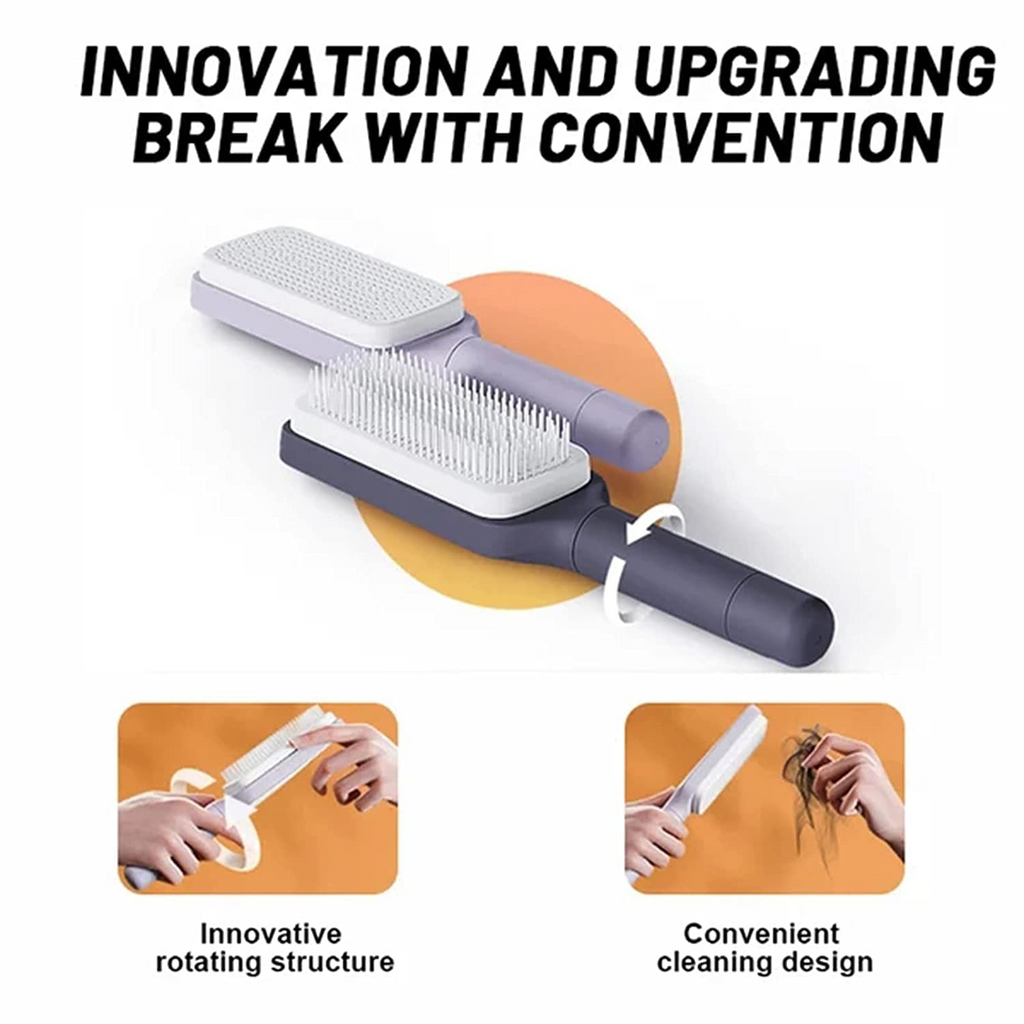 R-C 4-in-1 Self-Cleaning Hair Brush