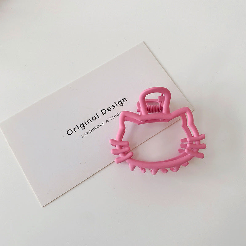 Red Cherry-Shaped Matte Metal Shark Hair Claw Clip