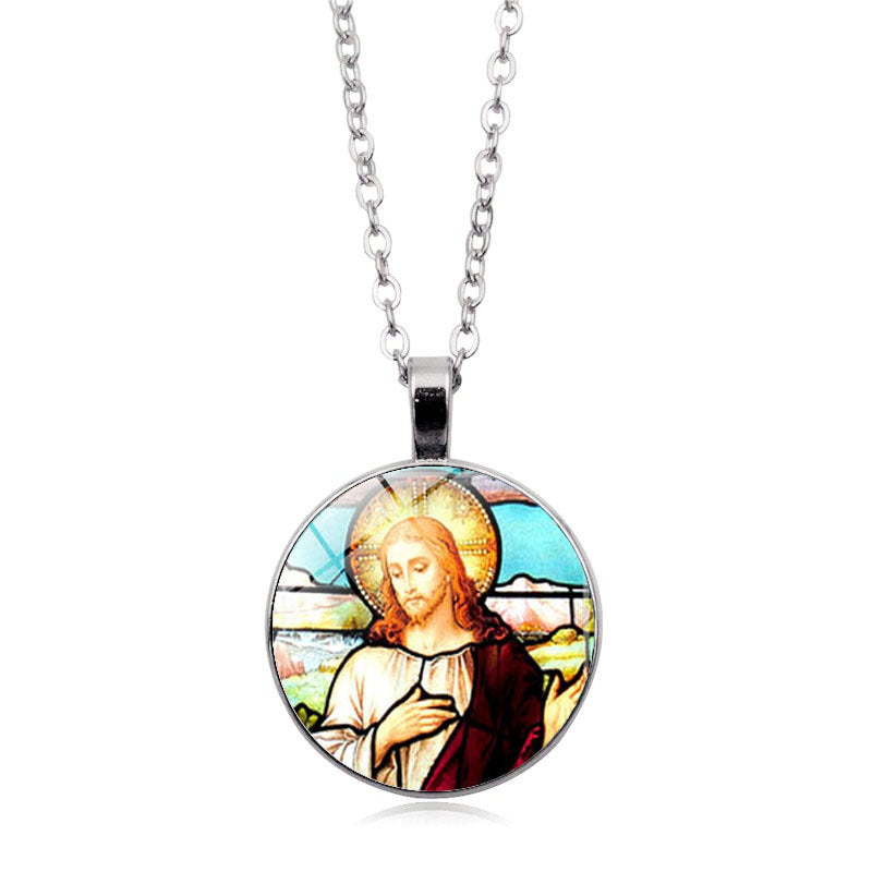 R-C Mary Pendant Necklace, Angel Necklace, Fashion Jewelry