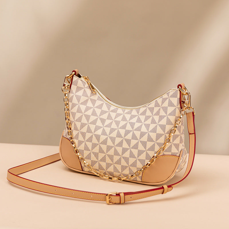 2023 Fashionable Women's Printed Chain Shoulder Bag