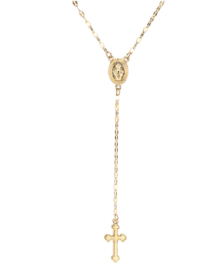 Fashionable Cross and Virgin Mary Pendant Necklace