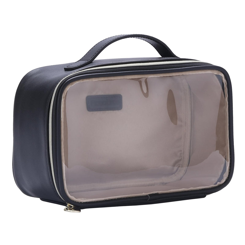 bagINBAG QIANPA Large Cosmetic Bag with HangingClear Makeup Organizer Bag for TravelToiletry Bag for WomenBlack